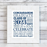 2023 Graduation Subway Art {10 COLORS} PRINTABLE