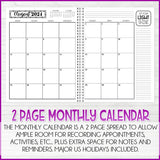 2024 EVERYDAY Personal Planner {Inside Pages Only} EDITABLE Printable