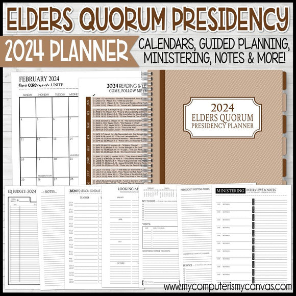2024 Elders Quorum Presidency Planner {EQ} PRINTABLE