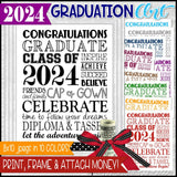 2024 Graduation BUNDLE (Nugget, Subway Art, Gift Basket & GNOMES) PRINTABLE