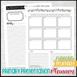 2024 PRIMARY PRESIDENCY PLANNER Printable (EDITABLE)
