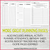 2024 Primary ACTIVITY LEADER PLANNER {Editable} PRINTABLE
