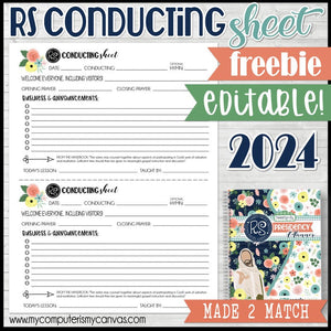 2024 RS Conducting Sheet {EDITABLE} FREE PRINTABLE