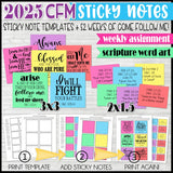 2025 CFM Weekly Sticky Notes {Doctrine & Covenants} PRINTABLE