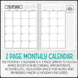 2025 EVERYDAY Personal Planner {Inside Pages Only} EDITABLE Printable