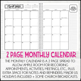 2025 Latter-day Lifestyle Planner {Inside Pages Only} EDITABLE Printable