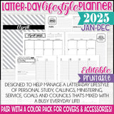 2025 Latter-day Lifestyle Planner {Inside Pages Only} EDITABLE Printable