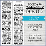 BOOKS of the OLD TESTAMENT {Posters & Bookmarks} PRINTABLE