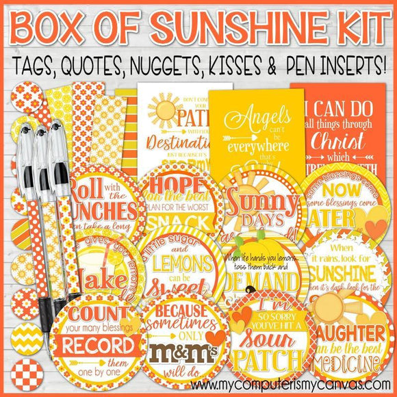Box of Sunshine {Gift Tag Kit} PRINTABLE-My Computer is My Canvas
