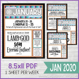 CFM BOOK of MORMON FAUX Bulletin Board Bundle {JAN-APR 2020} PRINTABLE