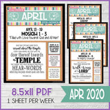 CFM BOOK of MORMON FAUX Bulletin Board Bundle {JAN-APR 2020} PRINTABLE