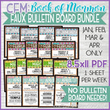 CFM BOOK of MORMON FAUX Bulletin Board Bundle {JAN-APR 2020} PRINTABLE