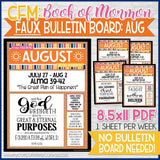 CFM BOOK of MORMON FAUX Bulletin Board Kit {AUG 2020} PRINTABLE