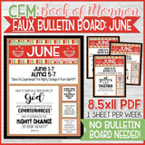 CFM BOOK of MORMON FAUX Bulletin Board Kit {JUNE 2020} PRINTABLE