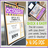 CFM BOOK of MORMON FAUX Bulletin Board Kit {OCT 2020} PRINTABLE
