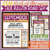 CFM BOOK of MORMON FAUX Bulletin Board Kit {SEPT 2020} PRINTABLE