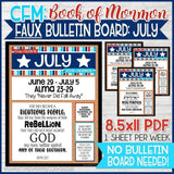 CFM BOOK of MORMON FAUX Bulletin Board Sheets {JULY-DEC 2020} DISCOUNTED PRE-ORDER BUNDLE - PRINTABLE