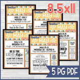 CFM BOOK of MORMON FAUX Bulletin Board Sheets {MAY-DEC 2020} DISCOUNTED PRE-ORDER BUNDLE - PRINTABLE
