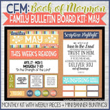 CFM BOOK of MORMON Family Bulletin Board Kit {MAY 2020} PRINTABLE