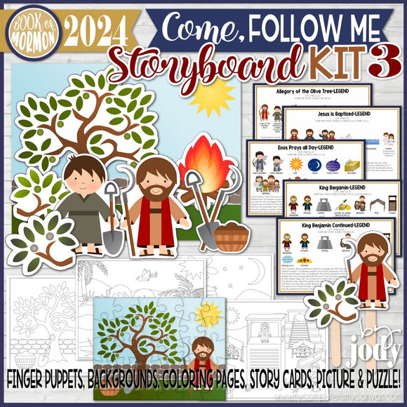 CFM BOOK of MORMON Story Board {KIT 3} Printable