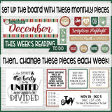 CFM D&C Family Bulletin Board Kit + FAUX Sheets {DECEMBER 2021} PRINTABLE