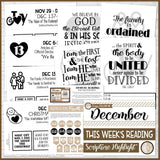 CFM D&C Family Bulletin Board Kit + FAUX Sheets {DECEMBER 2021; neutrals} PRINTABLE