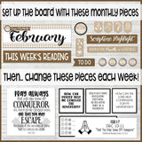 CFM D&C Family Bulletin Board Kit + FAUX Sheets {FEB 2021; neutrals} PRINTABLE