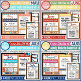 CFM D&C Family Bulletin Board Kit + FAUX Sheets {JAN-DEC 2021} ANNUAL BUNDLE PRINTABLE