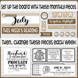 CFM D&C Family Bulletin Board Kit + FAUX Sheets {JAN-DEC 2021; neutrals} ANNUAL BUNDLE PRINTABLE