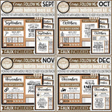 CFM D&C Family Bulletin Board Kit + FAUX Sheets {JAN-DEC 2021; neutrals} ANNUAL BUNDLE PRINTABLE