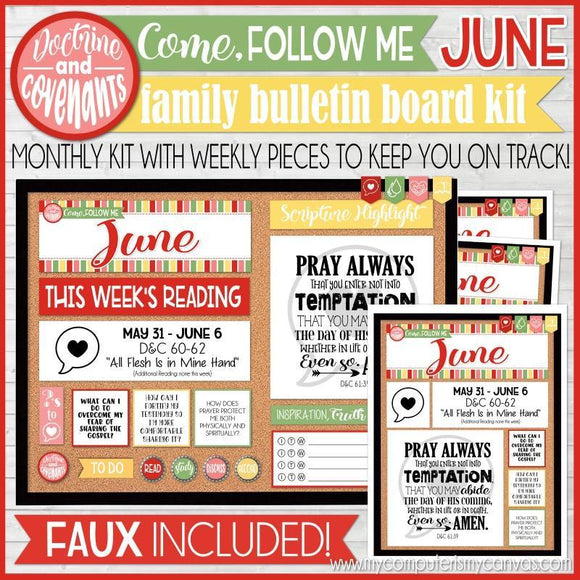 CFM D&C Family Bulletin Board Kit + FAUX Sheets {JUNE 2021} PRINTABLE