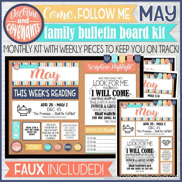 CFM D&C Family Bulletin Board Kit + FAUX Sheets {MAY 2021} PRINTABLE