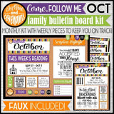 CFM D&C Family Bulletin Board Kit + FAUX Sheets {OCTOBER 2021} PRINTABLE
