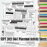 CFM D&C Placemat Activity Sheets {SEPT 2021} PRINTABLE