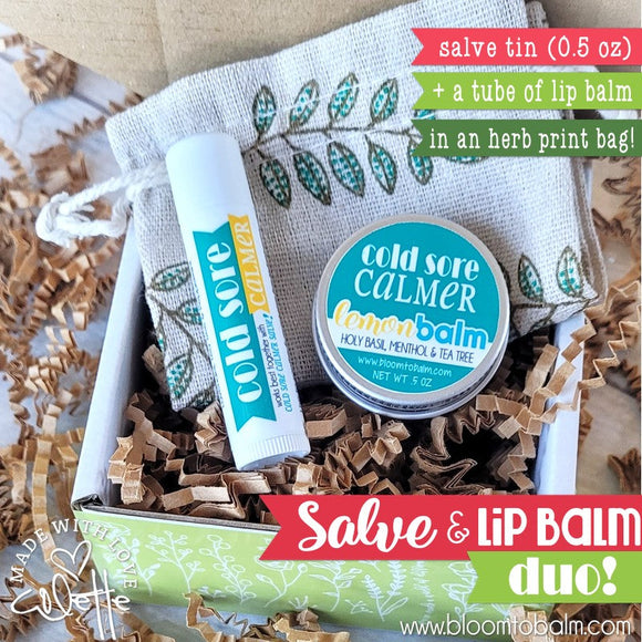 COLD SORE CALMER Salve & Lip Balm {DUO}