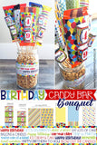 Candy Bar Bouquet {BIRTHDAY} Printable