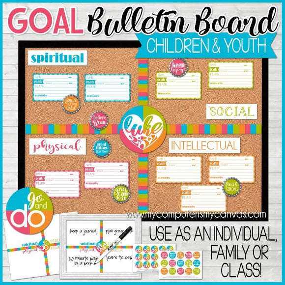 Children & Youth {LUKE 2:52} GOAL Board PRINTABLE