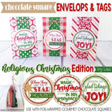 Chocolate Squares Envelops & Tags {RELIGIOUS CHRISTMAS} PRINTABLE
