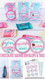 Chocolate Squares Envelops & Tags {VALENTINE} PRINTABLE