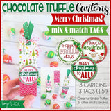 Chocolate Truffle Cartons & Tags {MERRY CHRISTMAS} PRINTABLE