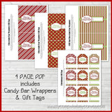 Christmas Candy Bar Wrapper {GIFT TAG} PRINTABLE {Clearance}-My Computer is My Canvas