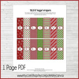 Christmas Nugget Wrappers {BELIEVE} PRINTABLE-My Computer is My Canvas