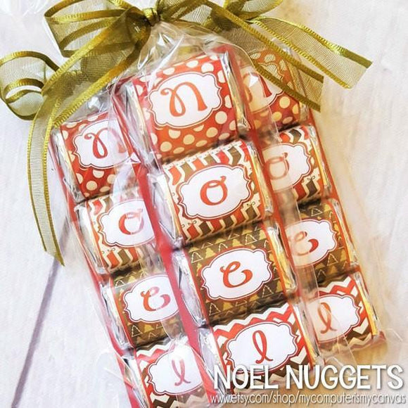 Christmas Nugget Wrappers {NOEL} PRINTABLE-My Computer is My Canvas