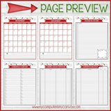 Christmas Planner Kit {FULL SIZE; UNDATED} PRINTABLE-My Computer is My Canvas