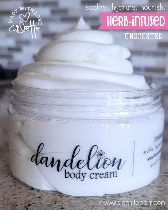 DANDELION Body Cream {UNSCENTED} 8 oz