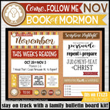 DISCOUNTED 2024 CFM Book of Mormon Family Bulletin Board Kit JAN-DEC {PRINTABLE}