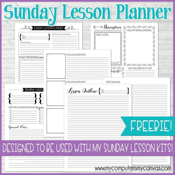 DIY Sunday Lesson Kit Planner {FREEBIE}-My Computer is My Canvas