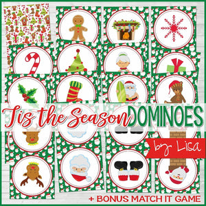DOMINOES Game {Tis the Season Edition} PRINTABLE-My Computer is My Canvas