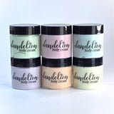 Dandelion BODY CREAM {2 oz TRAVEL BUNDLE of 6} in Organza Bag