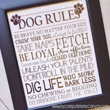 Dog Rules Subway Art PRINTABLE-My Computer is My Canvas